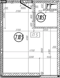 Планировка: Квартира 28,2 м² в ЖК «МФЗ Сантерра»