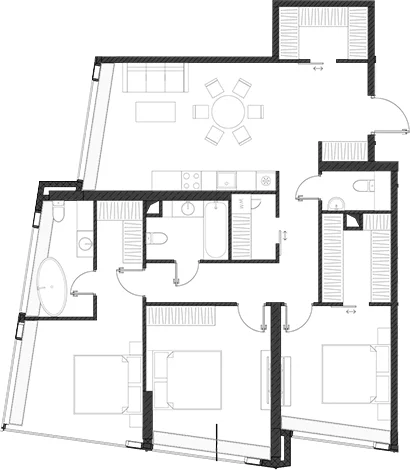Планировка: Квартира 112 м² в ЖК «Дом Дау»