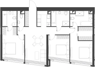 Планировка: Квартира 108,4 м² в ЖК «Дом Дау»