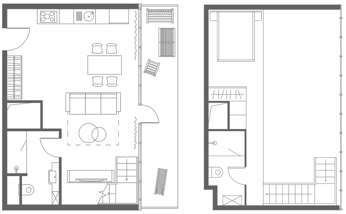 Планировка: Квартира 60,3 м² в ЖК «Апарт-отель ЙЕС Приморский»