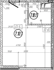 Планировка: Квартира 28,5 м² в ЖК «МФЗ Сантерра»