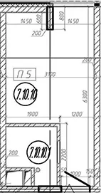 Планировка: Квартира 18 м² в ЖК «МФЗ Сантерра»