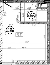 Планировка: Квартира 28,1 м² в ЖК «МФЗ Сантерра»