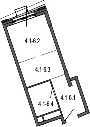 Планировка: Студия 24 м² в ЖК «Новые Смыслы»