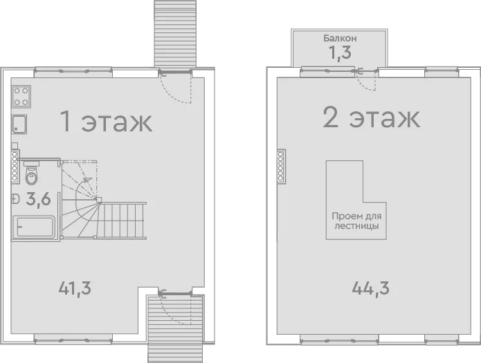 Планировка: Таунхаус 89,2 м² в ЖК «Квартал таунхаусов Таун Град»
