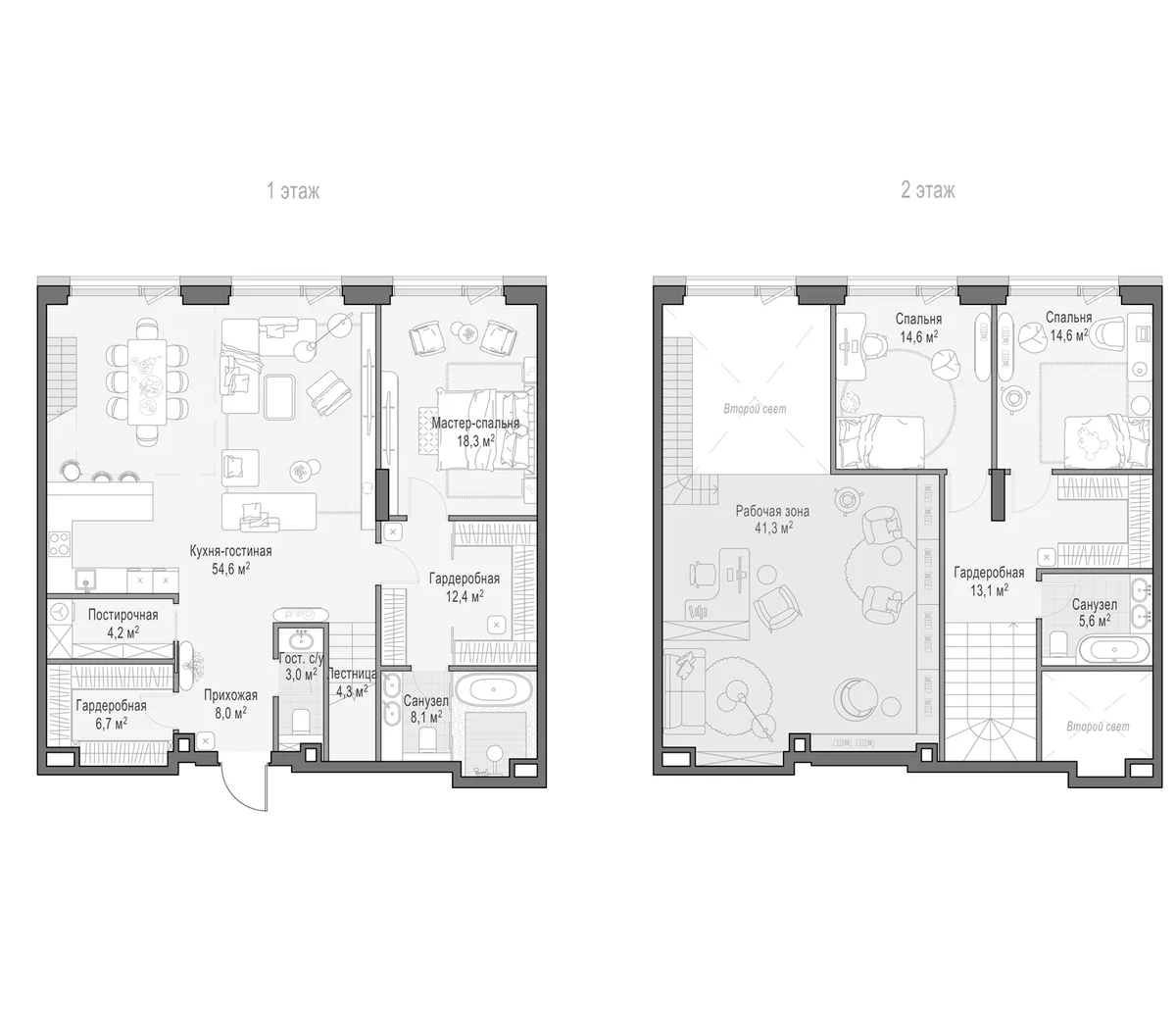 Планировка: Квартира евро-4 167,6 м² в ЖК «Дом Палашёвский 11»