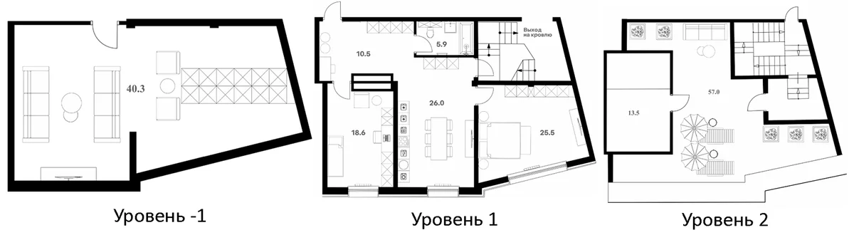 Планировка: Квартира 86,5 м² в ЖК «RIVER HOUSE Щелково»