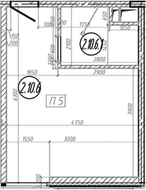 Планировка: Квартира 28,1 м² в ЖК «МФЗ Сантерра»