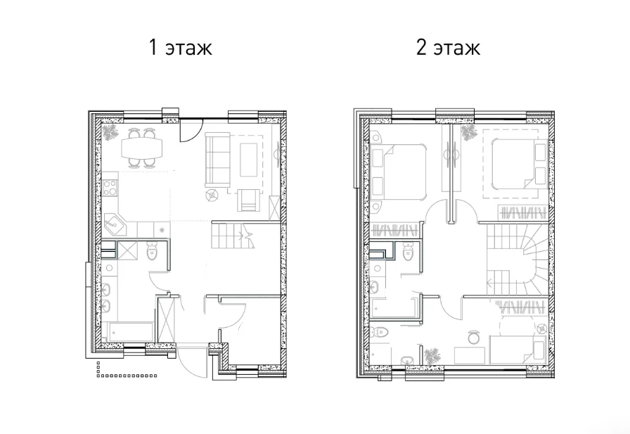 Планировка: Таунхаус 105,3 м² в ЖК «Эко-парк Троицкое»
