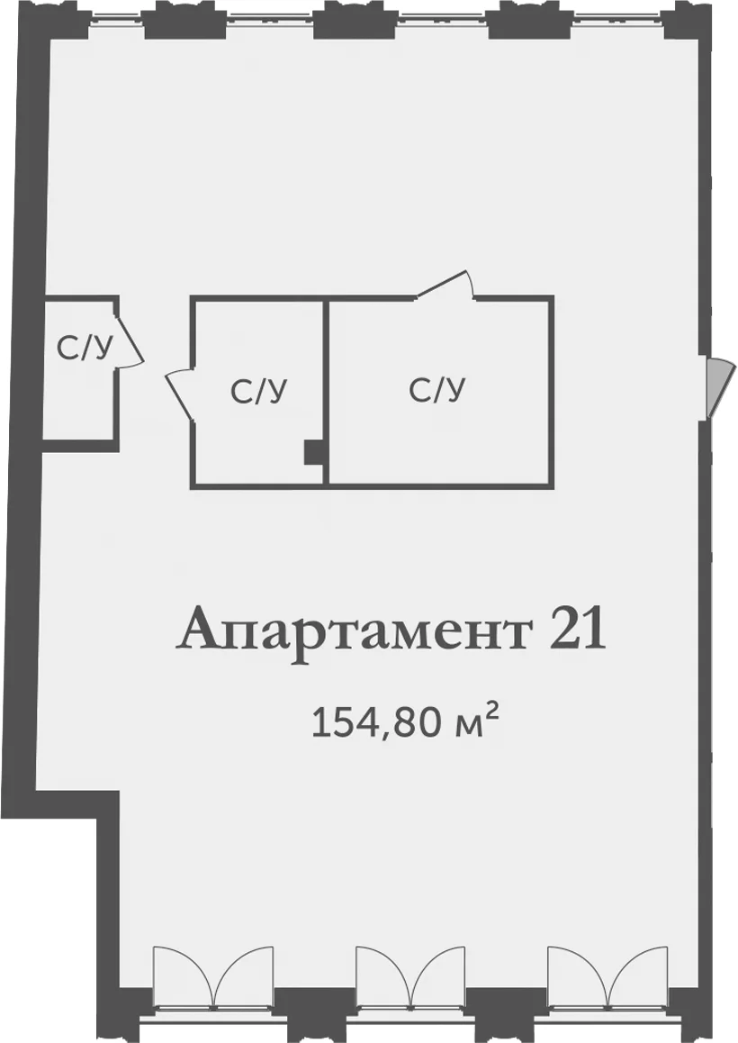 Планировка: Квартира 154,8 м² в ЖК «Аструм»