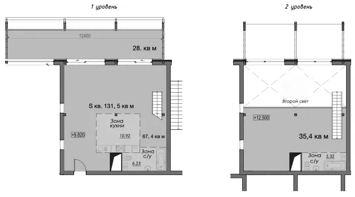 Планировка: Квартира 131,5 м² в ЖК «Лофт-апартаменты Fabrik»