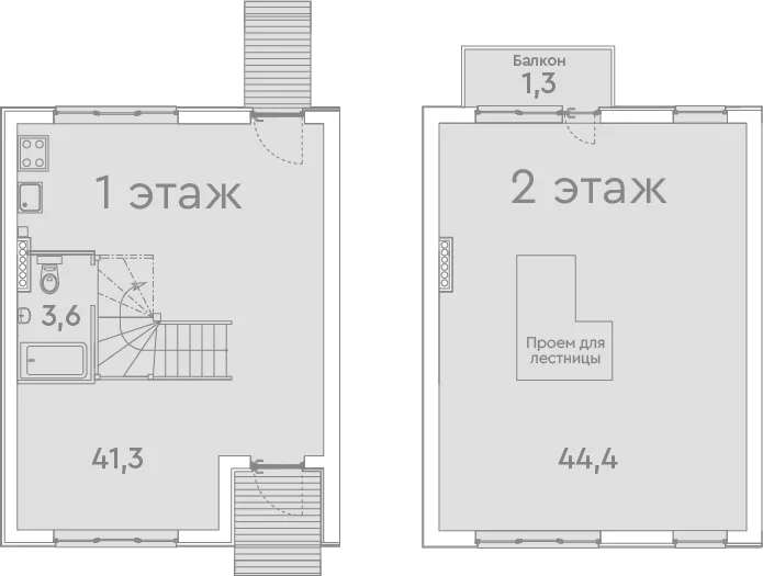 Планировка: Таунхаус 89,3 м² в ЖК «Квартал таунхаусов Таун Град»