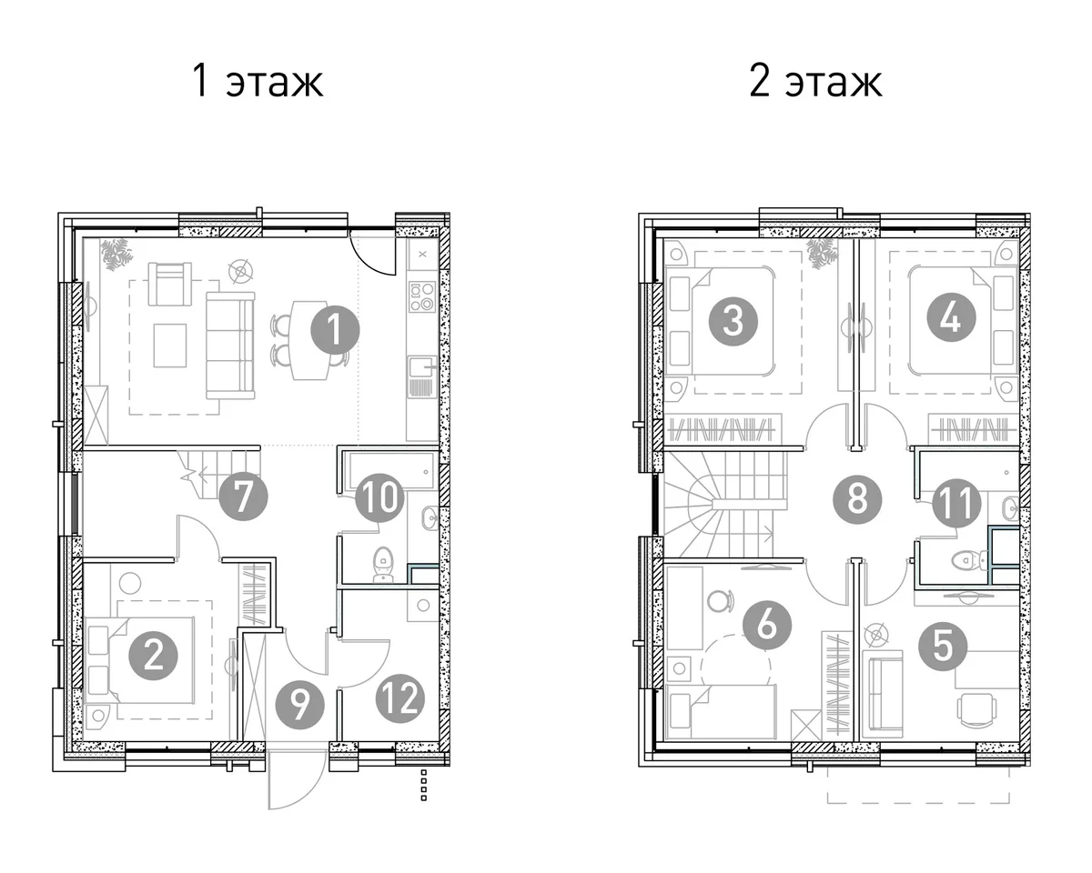 Планировка: Таунхаус 121,9 м² в ЖК «Эко-парк Троицкое»