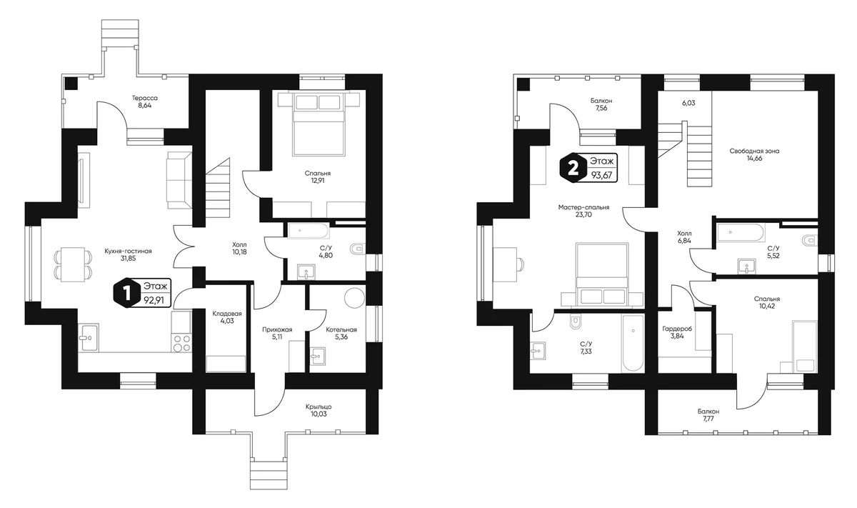 Планировка: Коттедж 162,6 м² в ЖК «Мечта квартал Лесная Мелодия»