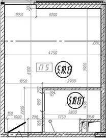 Планировка: Квартира 28,1 м² в ЖК «МФЗ Сантерра»
