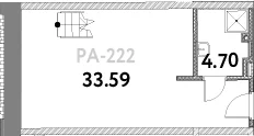 Планировка: 1-комнатная квартира 52,7 м² в ЖК «МОСКО»