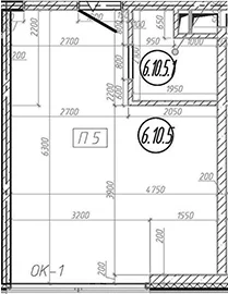 Планировка: Квартира 28,5 м² в ЖК «МФЗ Сантерра»