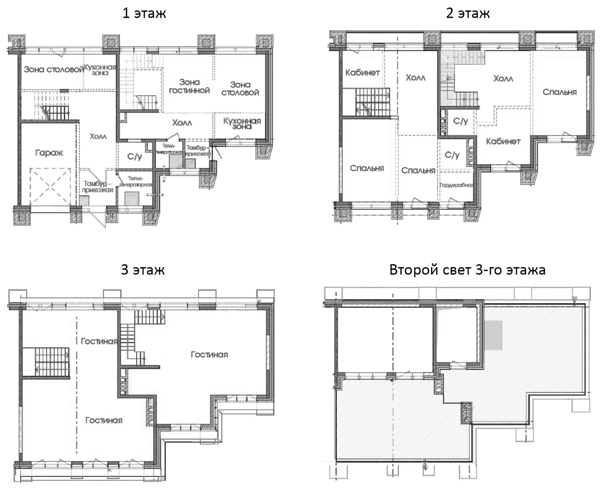 Планировка: Таунхаус 492,6 м² в ЖК «Клен Хаус»