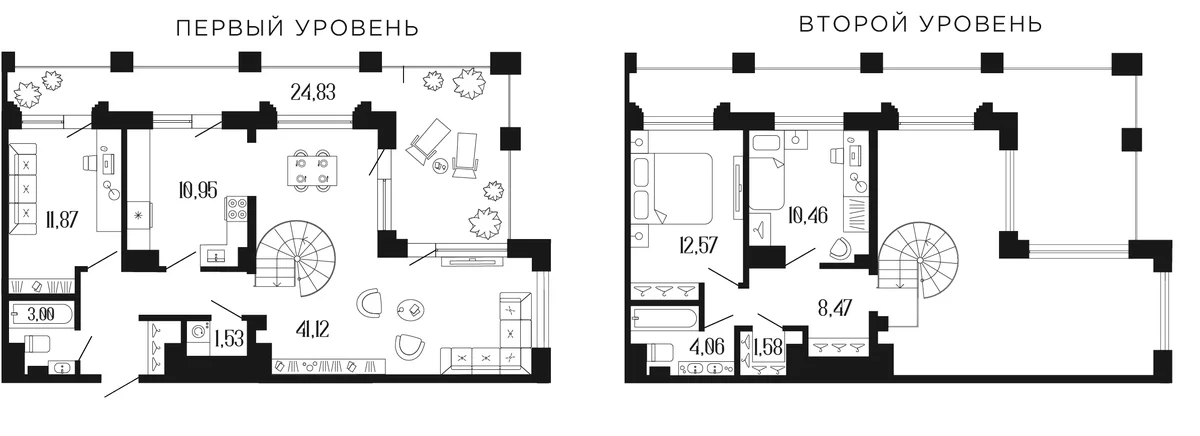 Планировка: Квартира евро-4 104 м² в ЖК «Коллекционный дом 1919»