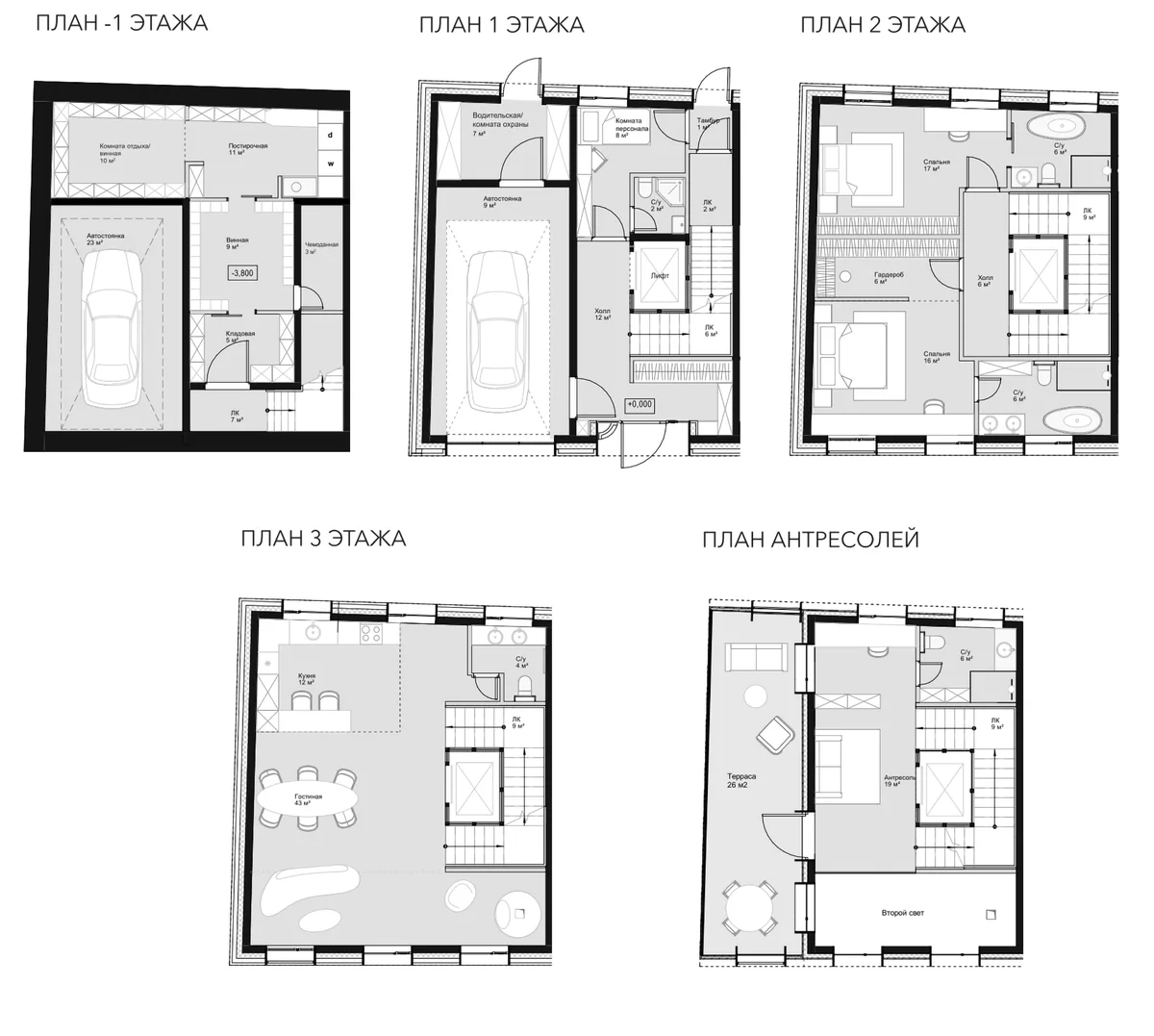 Планировка: Квартира 299,7 м² в ЖК «Фрайдей Виллас»