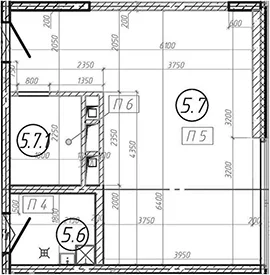 Планировка: Квартира 33,5 м² в ЖК «МФЗ Сантерра»