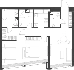 Планировка: Квартира 83,9 м² в ЖК «Дом Дау»