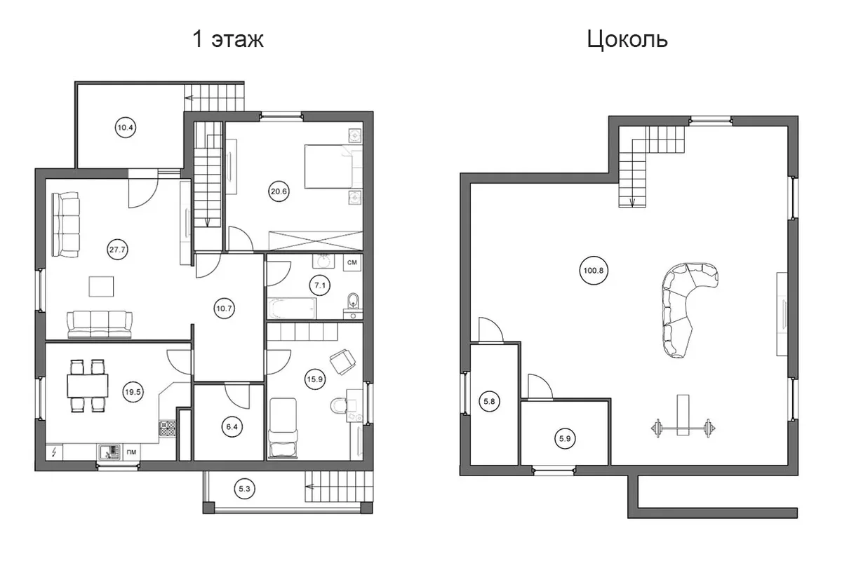 Планировка: Коттедж 226,3 м² в ЖК «Коттеджный поселок Скопино-Шуйское»
