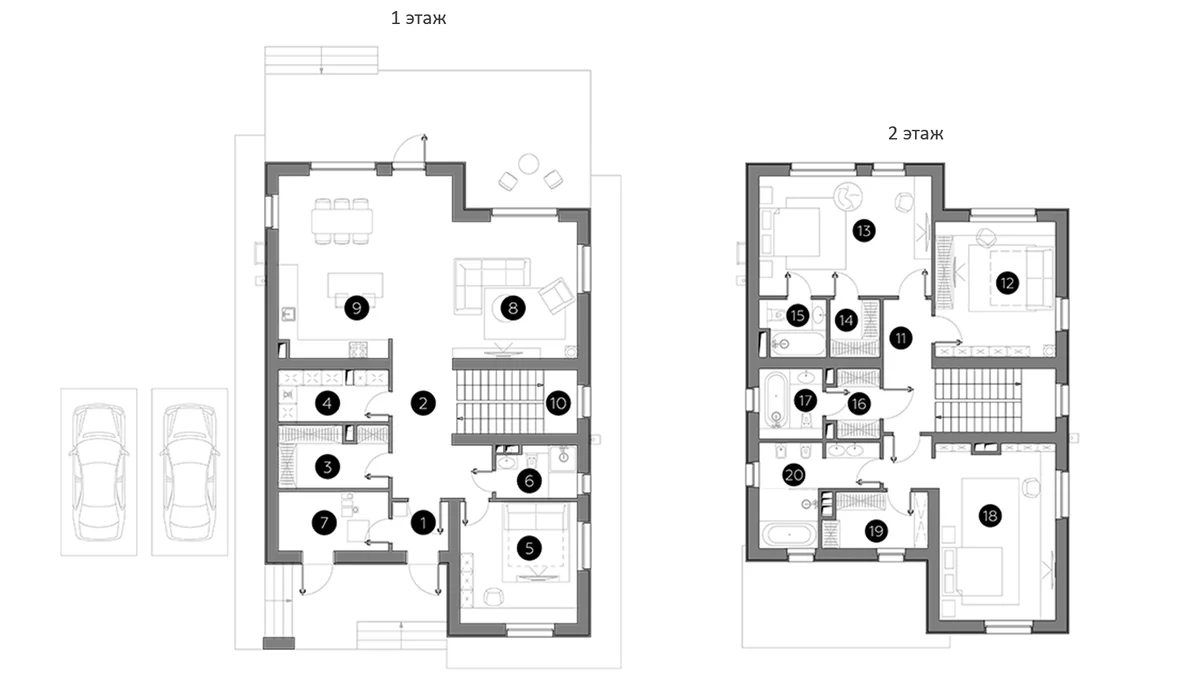 Планировка: Коттедж 256 м² в ЖК «Коттеджный поселок Маслово Forest Club»