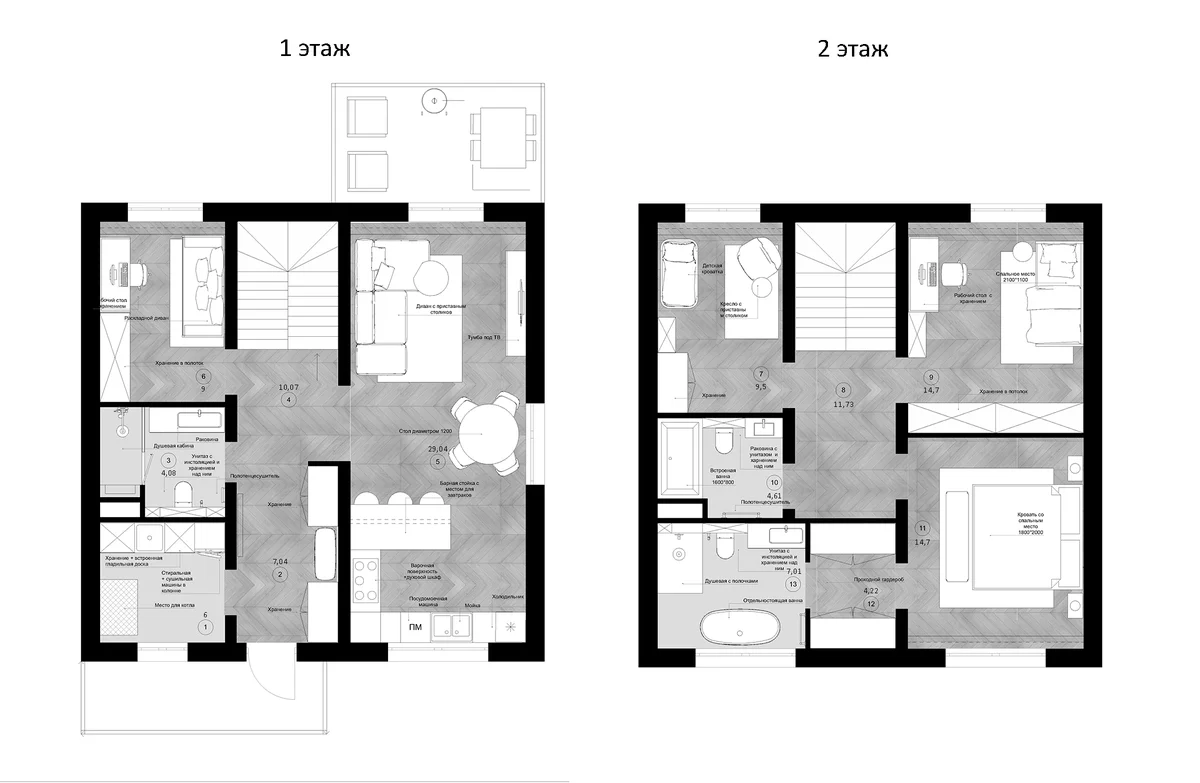 Планировка: Коттедж 151 м² в ЖК «Коттеджный поселок РигаЛес»