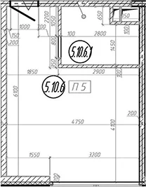 Планировка: Квартира 28,4 м² в ЖК «МФЗ Сантерра»