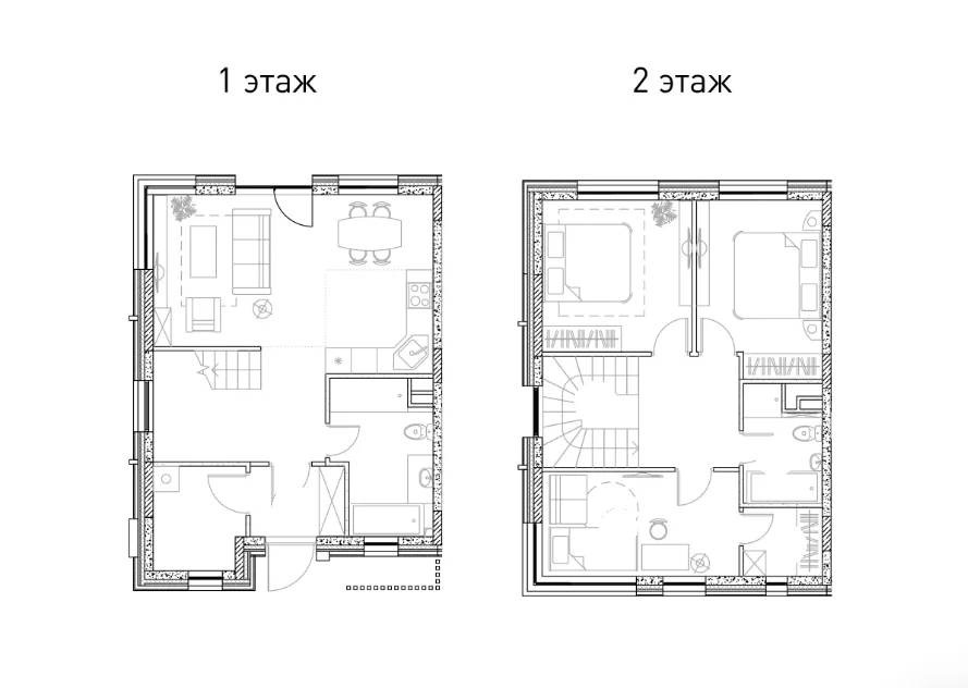Планировка: Таунхаус 105,3 м² в ЖК «Эко-парк Троицкое»