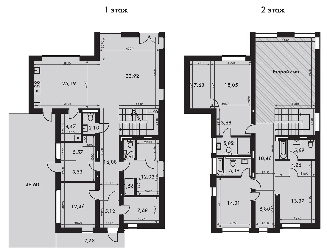 Планировка: Коттедж 233,2 м² в ЖК «Коттеджный поселок Сабурово Клаб»